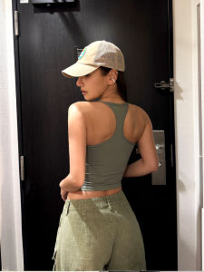 Maru Maruco Slim Fit Tank Top with Chest Pad Workwear Style Elastic Skin Tightening Vest Covering Side Breast Single Piece