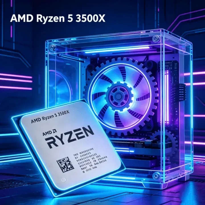 AMD | AMD Ryzen 5 3500X R5 3500X Desktop Gaming CPU Processor 6 Cores 6 Threads 3.6GHz Up to 4.1GHz 32MB L3 Cache AM4 DDR4 65W TDP