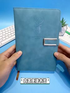A5 Faux Leather Thick Business Notebook With Pen Magnetic Snap Diary Big 416-Pages Notepad [Onhand]