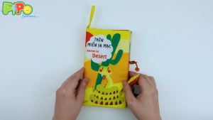 Đồ Chơi Giáo Dục Sớm Sách Vải Tương Tác Song Ngữ - Trên Miền Sa Mạc - Pipovietnam