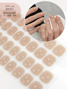 No-Bake Gel Nail Art Stickers Full-Cure 3D Relief Flower Design Girls Love Nail Patches Easy to Dry No Residue Comfortable