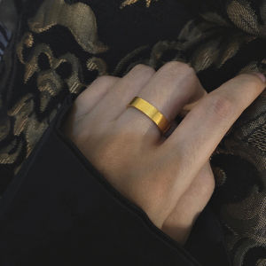 Retro Durable High Grade Exquisite Simple Ring Glossy and Simple Design Sense Ins Fashionmonger Ring Affordable Luxury Fashion Normcore Style