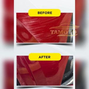 Kompon Spidol baret mobil merah metalik / maroon Rubbing Compon Penghilang goresan baret lecet parah dan halus pada body mobil dan motor helm Cat Oles warna Merah / Rubing compond