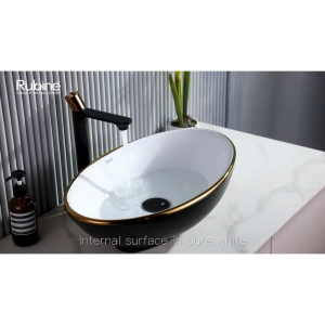 Rubine BOAT 52 Countertop Oval Ceramic Basin
