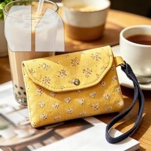 YOMDID 2pcs DIY Multi-Compartment Clutch & Coin Purse Sewing Templates Quilting Stencils With Pre-Cut Fold Patterns