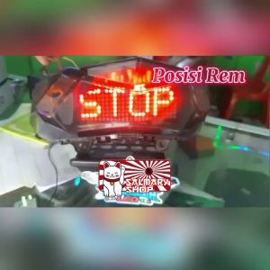 STOPLAMP RUNNING TEXT vario 125 150 led old Lampu Rem Animasi LED Vario
