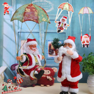 Christmas Santa Claus Parachute Electric Singing and Dancing Children’s Educational Christmas Toy Xmas Decor Gift