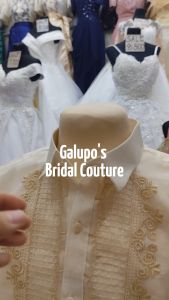 Assorted design Modern Barong single  colllar computerize embroidery