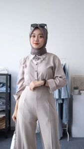 Kemeja Nagita oversize busui friendly- korean syle imut lucu trendy casual