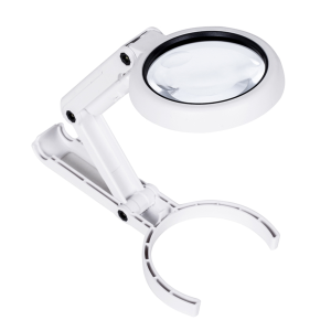 AverBEST แว่นขยาย 2in1 มือถือหรือตั้งโต๊ะ Multi-purpose LED magnifying glass (ไม่ได้แถมแบต) มีไฟในตัว สีขาว