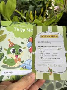 Combo 20 thiệp mời đầy tháng thôi nôi bé tuổi rắn