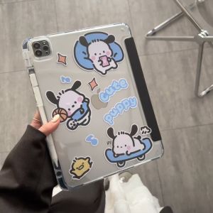 🔥ส่งจากไทย🔥Pochacco สติ๊กเกอร์ เคส for iPad air7 2025 11 pro 2024 11 air6 10.2 Gen11 10 9 8 2022 เคสไอแพด Air5 10.9Case พร้อมถาดใส่ปากกา