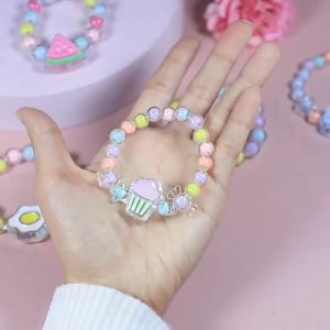 Payoe Gelang Manik Manik Anak Motif Kartun Gelang Tangan Manik Kristal Fashion Aksesoris Lucu