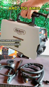 REAIM MIG Welding Machine - 999A IGBT Inverter 3IN1 Portable Gasless Welder for MIG/MMA/TIG Heavy Duty