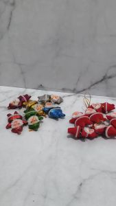 3 SET 18 PCS Hiasan Pohon Natal Santa Claus Mini Glitter Sinterklas Hiasan Natal Santa Klaus Gliter Ornamen Festival Partai Xmas Hiasan Gantung Decoration Christmast Tree Santa Clause Dekorasi Natal Santa Klause Kecil Santa Clas Slinger Tinsel Kado natal