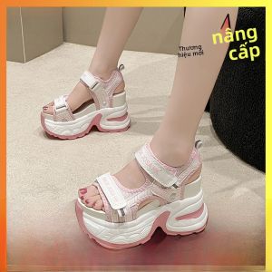 Giày Thể Thao Đế Xuồng Đế Dày Mùa Hè Mới Cho Nữ Cỡ Nhỏ Cao Đến Mắt Cá Chân Giày Thường Ngày Đế PU