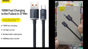 [SG Seller]Baseus Crystal Shine Series Fast Charging Data Cable Type-C to Type-C 100W 1.2m Black