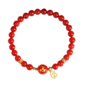 Red Agate Bracelet for Women 2026 Horse Year Lucky Charm Zodiac Sign Bracelet Fashionable Original Design Jewelry Accessory