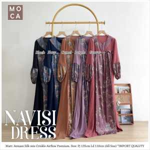 Pakaian Wanita Elegan: Dress Navisi LD 11Moca