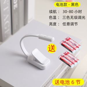 Mini Reading Lamp for Students Bedside Light Nighttime Book Study Clip on Book Internal Roll Battery Operated Night Light