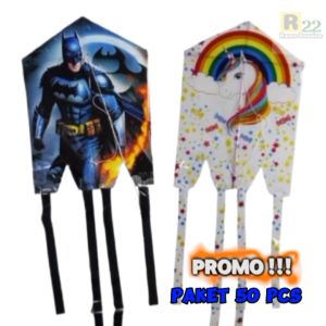 PROMO PAKET 20 PCS - Layangan Mini Karakter - Layangan Seot -  Layangan Ubur-Ubur -  Layangan Karakter Baru - Layangan Anak Unik dan Seru - Mainan Anak-anak - Gampang Diterbangkan - Grosir - Murah - Promo - Paket 20 Pcs ‎