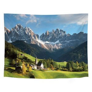 VIKAMA Iceland Town Landscape Tapestries Ins Nordic Coastal Cities Photography Background Cloth Wall Decoration Room Decoration
