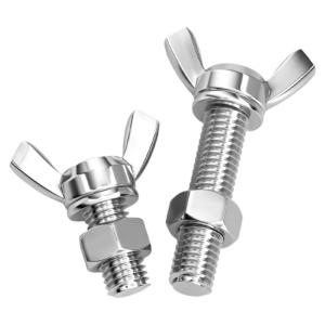 TIANZHUOJINSHU | Stainless Steel Butterfly Screw and Hex Nut Set