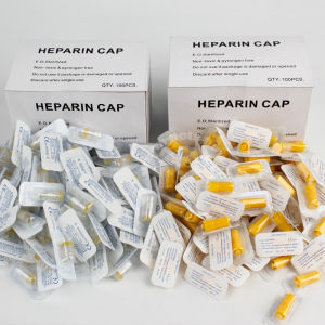 100pcs Sterile Heparin Cap IV Cannula Heparin Caps for Pet Animals Dog Cat Veterinary Supplies