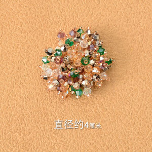 Handmade Beaded Crystal Flower 3D Small Photography Props Dress Accessories DIY Jewelry Bag Shoe Repair Hole Patches