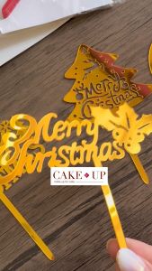 10pcs Cake Topper Natal 2024 Christmas Cake Decoration Topper Akrilik Natal