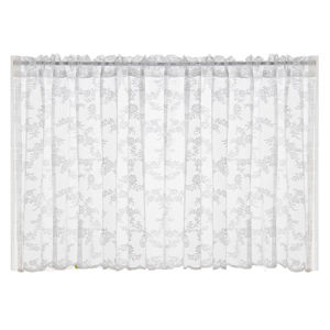 Curtain Lace White Gauze Magic Stick No Punching Curtain Sheer Sandalwood Living Room Balcony Bay Window American Country Pole Curtain