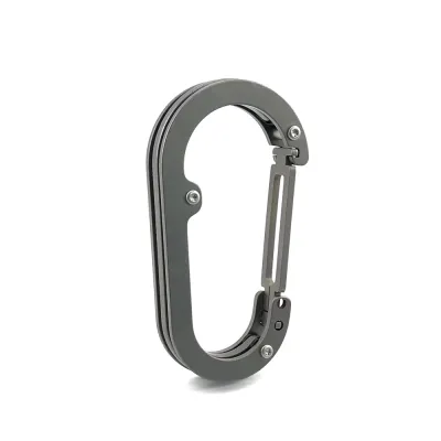 Titanium D-Type Carabiner Hook Ngoài Trời Đi Bộ Leo Núi Câu Cá Móc Khóa Khóa Kẹp Khóa Kim Loại Dụng Cụ Cắm Trại