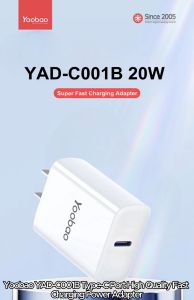 Yoobao YAD-C001B Type-C Port 20W High Quality Fast Charging Power Adapter