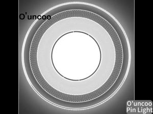 Ouncoo 7W Pin Light LED Tri Color Dimming Ceiling Downlight Ultra-Thin 3 Colors Lamp Purple/Blue/Warm 4 inches Pin lights for Ceiling Recessed Round Panel Light for Living Room Bedroom Bar LED Lamp
