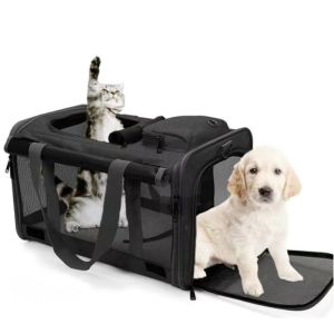 Large Capacity Cat Bag with Pull Rod Crossbody Handbag for Travel Small And Medium Dogs Pet Stroller Car Mounted Luggage