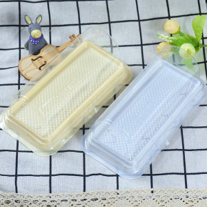 Transparent Vacuum Formed Cake Box Tiger Skin Egg Roll Pastry Packaging Box Dim Sum Container Baking Kitchen Cooking Tool