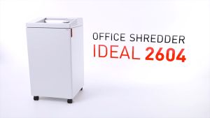 IDEAL 2604 CC 2 x 15mm Micro Cut Heavy Duty Non-Stop Paper Shredder - 17 sheets 100 liters P-5 (2 x 15mm) ( 2604C Paper Shredder Shredder Machine Office Shredder Mesin Penghancur Kertas Heavy Duty Shredder  Heavy Duty Paper Shredder Mesin Perincih)