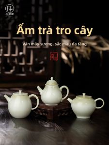 SANQINTANG | Bộ Trà Sứ Bóng Tro Lọc