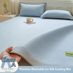 Kiss Dear | A-Class Summer Ice Silk Cooling Peanut Texture Machine Washable Bedsheet Set 3-Piece