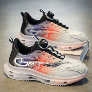 Lightweight Shock Absorption Running Shoes for Boys Middle Large Children Sports Shoes Summer New Rotation Button Design