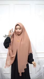 KHIMAR HIJAB INSTANT 150X150CM BABYDOLL LASERCUT MEWAH BY MHALVI