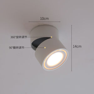 LED Surface Mounted Ceiling Spotlight Can Be 360 Degrees Adjustable Shop Commercial Cob Green Rice Smart Foldable Small Ceiling Downlight
