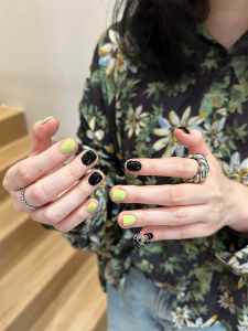 Wear Armor Short Solid Color Green Mandarin Duck Jump Color Macaron Color Candy Color Nail Stickers Students Pregnant Women Available