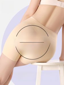 Miiow | Womens High-Waist Ice Silk Briefs Safety Pants One-Piece Seamless Short Shorts Butt-Lifting Thin Summer Underwear Briefs
