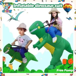 Kostum Dino Dewasa Cosplay Pesta Dinosaurus Karakter Badut Lucu Inflatable Kostum Dino Anak Murah