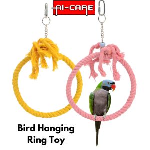 Pet Hanging Bird Swing Toy Perch Cage Accessories Climbing Rope Triangle Toy Mainan Burung Sangkar Burung