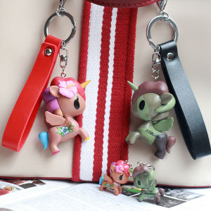 Creative Cute Cartoon Unicorn Couple Keychains Student Bag Accessories Mens Personalized Womens Handbag Decorations Gifts