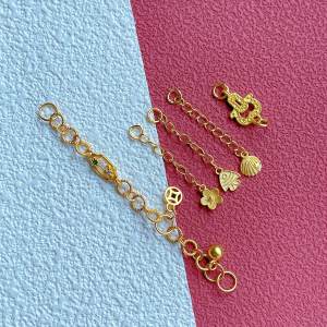 925 Ancient Style Silver Plated Accessories Extension Chain Bracelet Necklace Tail Chain Lengthened Chain Connecting Chain DIY Beaded Braid Rope