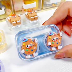 กล่องคอนแทคเลนส์ ลายการ์ตูน มินิมอล คละลายตลับคอนแทคเลนส์ สีใส กล่องคอนแทค