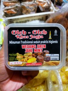 Wedang praktis - wedang aren - ekstra jahe mint - minuman tradisional - oleh-oleh Jogja